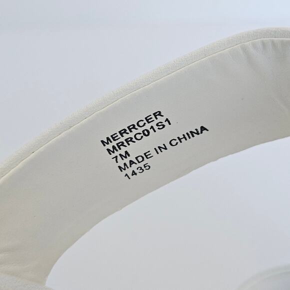 Steve Madden Women's Size 7 Merrcer Platform Slide Leather Sandal in White Beach - Picture 8 of 11